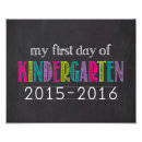 Search for first day of school sign posters Kindergarten
