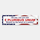 Search for e bumper stickers E pluribus unum