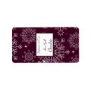 Search for snowflake wedding return address labels Purple