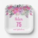 Search for 75th birthday paper plates Pink