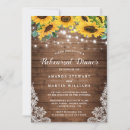 Search for sunflower rehearsal dinner invitations Lace