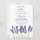Search for lavender 1st birthday invitations Garden
