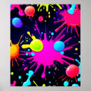 Search for paint splatter art Neon colours