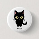 Recherche de chat noir de kawaii badges Drôle