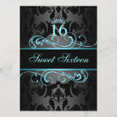 Recherche de damask 16ans anniversaire invitations Tiare