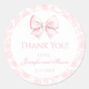 Search for pink bow baby shower stickers Preppy