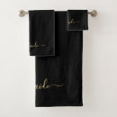 Search for black gold bath towels White