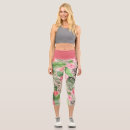 Search for green palm leaf leggings Pink and green