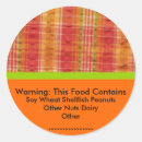 Search for food allergy warning stickers Allergies