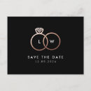 Recherche de monogramme rose cartes postales Noir et blanc