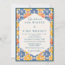 Search for blue flower border wedding invitations Classic