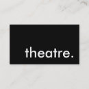 Search for theatre business cards Black and white