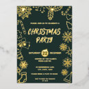 Search for snowflakes christmas invitations Gold