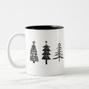 Recherche de arbre noir et blanc tasses Minimaliste