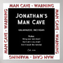 Search for funny warning signs posters Cave