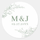 Search for floral monogram stickers Sage green