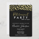 Search for black and gold retirement invitations Surprise party
