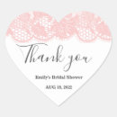 Search for lace bridal shower stickers Pink