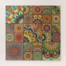 Recherche de motif ethnique puzzles Fleur