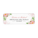 Search for confetti wedding return address labels Floral