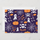 Recherche de motif halloween invitations Violet
