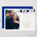Search for royal blue gold white invitations Botanical