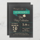 Search for st patricks day party invitations Chalkboard