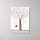 Search for heart tree canvas prints White