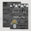 Search for sunflower mason jar invitations Wood