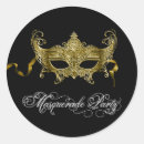 Search for black and gold masquerade stickers Party