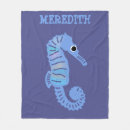 Search for seahorse blankets Light blue