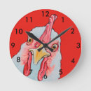 Search for country chicken posters clocks Red