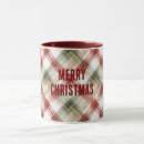 Search for green white red mugs Plaid