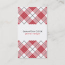 Recherche de plaid business cards Rouge