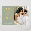 Search for olive green and gold wedding save the dates Simple