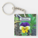 Search for pansy flower keychains Yellow