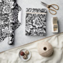 Search for black and white damask wrapping paper Pattern