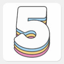 Search for number five stickers Numbers