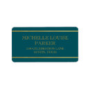 Search for mint and gold return address labels Classy