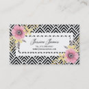 Recherche de chevron rose cartes visite Salon de beauté