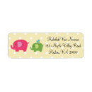 Search for baby elephants return address labels Polka dots