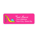 Search for high heel shoe return address labels Girly