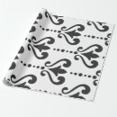 Search for black damask wrapping paper Black and white