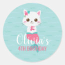 Recherche de chaton rose autocollants Anniversaire