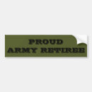 Search for retirement bumper stickers Military