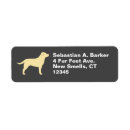 Search for yellow dog return address labels Labrador