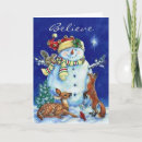 Search for vintage deer christmas cards Snowman