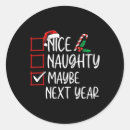 Search for naughty list stickers Winter