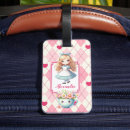 Recherche de alice au pays des merveilles bagages étiquettes Coeurs