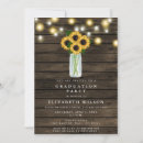 Search for string lights graduation invitations Sunflower